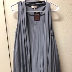 Dusty blue sleeveless vest